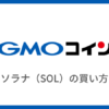 【GMOコイン】仮想通貨ソラナ（SOL）を買う方法